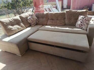 спальная мебель в баку цены: Угловой диван, Раскладной, Ткань — 1