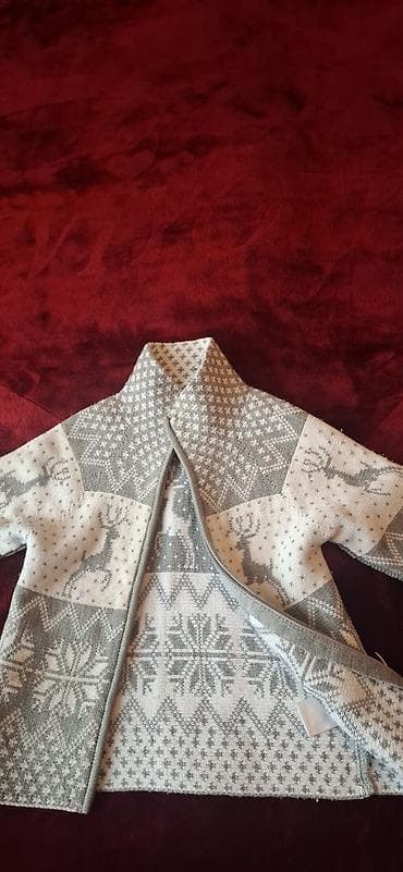 üst geyim: Uşaq üçün trikotaj jaket - Model: fermuarlı, uzunqol, boyun hissəsi — 3