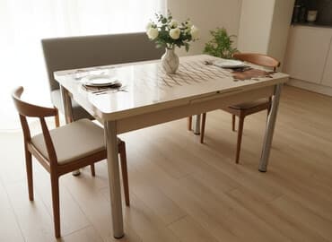 Qonaq masası, Yeni, Açılan, Şüşə, Dördbucaq masa