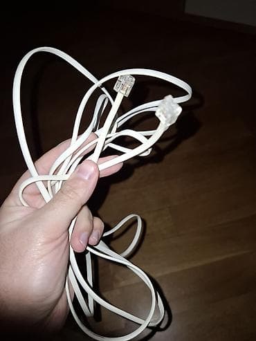 Telefon/ADSL xətti üçün kabel - Konnektorlar: RJ11 → RJ11 - Rəng: ağ