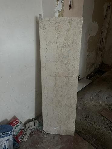 hamam kafeli: Mərmər plitə – krem/bej rəng, damar naxışlı - Material: təbii mərmər — 2