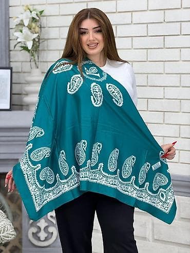 İpək şal – klassik paisley (buta) naxışlı - Material: 100% ipək — 2