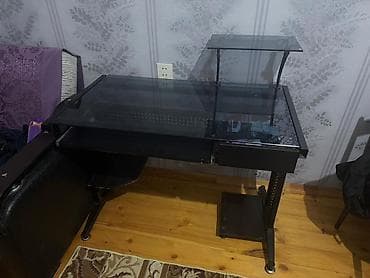 metbext stolu: Düz masa, Polkalı, Siyirməli, Metal — 3