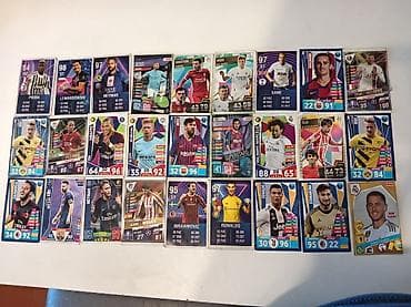 футбол: Futbol kolleksiya kartları dəsti 5 ədədi 1 manatdır - Topps/Match — 2
