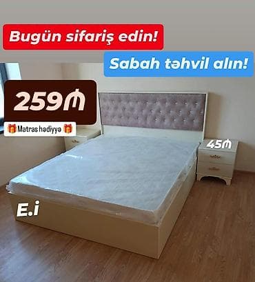Yeni, İkinəfərlik çarpayı, Bazasız, Matras ilə