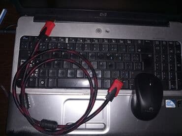 купить б у ноутбук: HP noutbuk deyəsən ekran karti yanib ekran qaralib kabel ilə manitora — 5