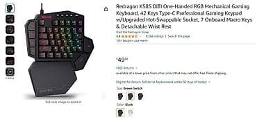 redragon: Redragon K585 RGB oyun Mexanik klaviatura, tazasindan hec bir fargi — 2