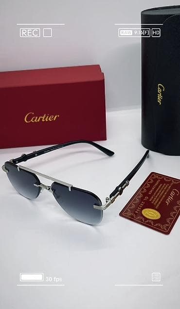 ocki: Cartier gün eynəyi - Rimless (çərçivəsiz) dizayn, metal üst körpü və — 5