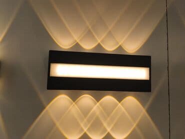 LED divar bra – müasir minimal dizayn - Korpus: mat qara, düzbucaqlı