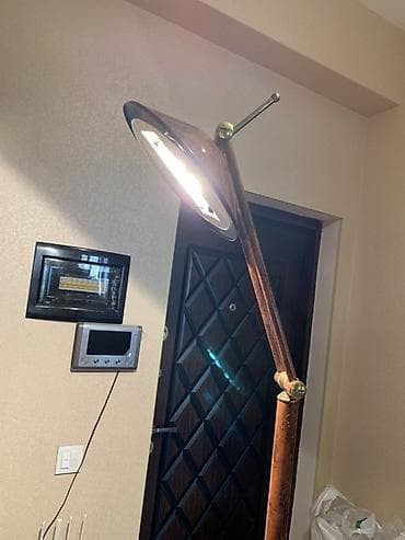 demirov sekilleri: Torşer tipli döşəmə lampası - Material və dizayn: Taxta teksturalı — 4