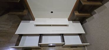 круглый стол трансформер: Б/у, Прямой ТВ стенд, С полками — 5