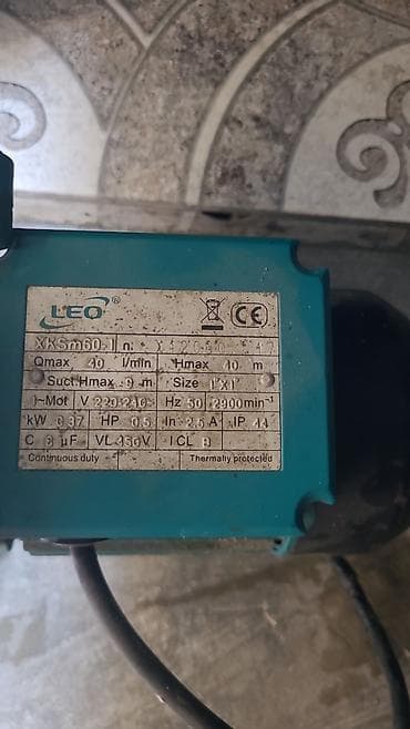 LEO XKSm60-1 su nasosu Texniki göstəricilər: - Gərginlik: 220–240 V -