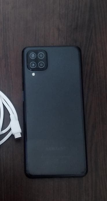 iphone xr 13 pro: Samsung Galaxy A12, 64 GB, rəng - Qara, Barmaq izi — 4