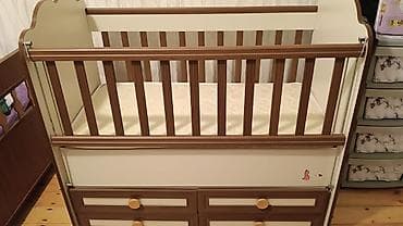 nikel boru: Oğlan və qız üçün, İşlənmiş, Dördbucaq, Beşik, Dəstsiz, Matras ilə, Yellənmə mexanizmsiz — 5