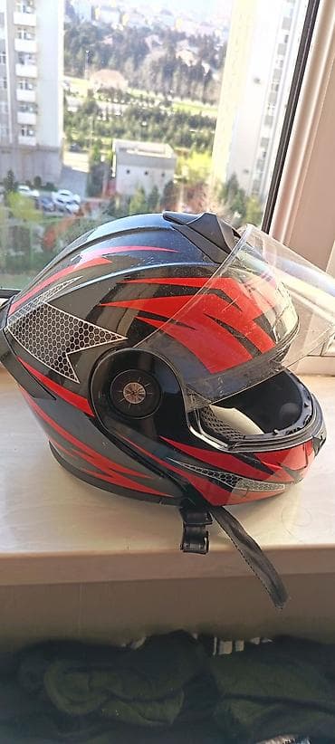 kara: IBK moto dəbilqə – interkomlu, mikrofonlu - Növ: tam üzlü (full-face) — 5