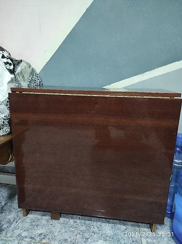 Qonaq masası, İşlənmiş, Qatlanan, MDF, Dördbucaq masa — 4