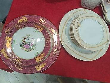 acarlar desti: Nahar dəsti, rəng - Qızılı, Farfor — 4