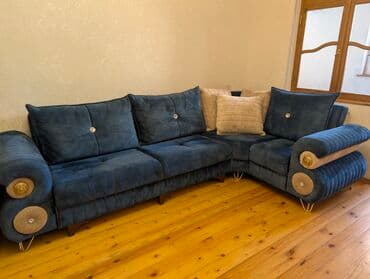 işlenmiş künc divan: Künc divan, İşlənmiş, Açılan, Bazalı, Vеlur parça, Çatdırılma yoxdur — 2