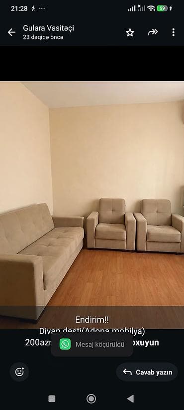 Endirim!! Divan desti(Adona mobilya) 200azn. Açilir. baza var. Ünvan — 1