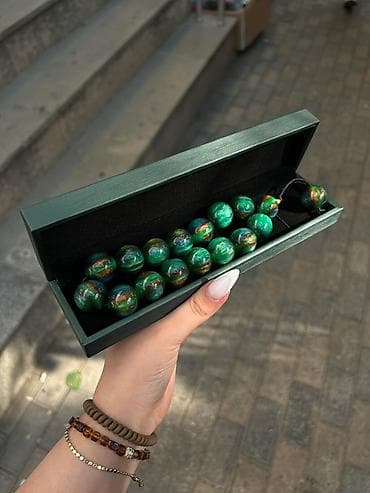 qizil pandora: Məhsul: Bəzəkli təsbeh dəsti - Material: Parlaq səthli, naxışlı sfera — 5