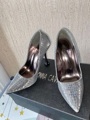 зеленые туфли: Туфли, Размер: 37, цвет - Серебристый, Новый — 15