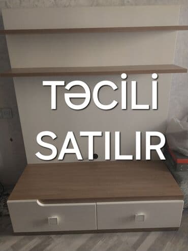 İşlənmiş, Düz TV altlığı, Polkalı, Laminat, Azərbaycan