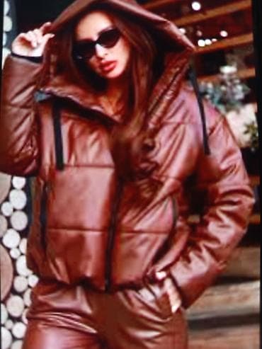 Baş geyimləri: Dəri kurtka, Mango, XL — 1