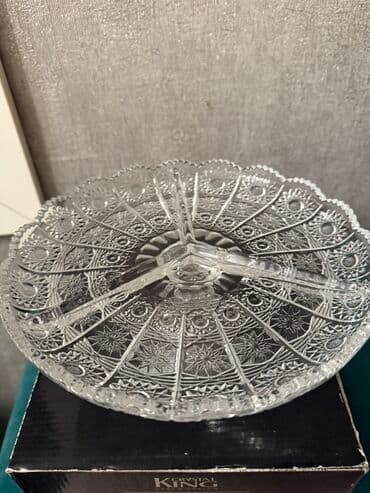 bosqab: Boşqablar, 1 əd, rəng - Ağ, Xrustal, Çexiya — 2