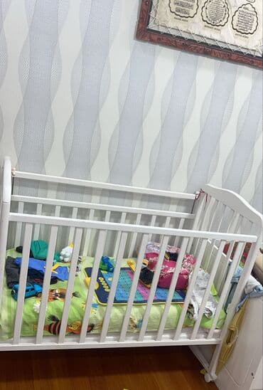 Mercedes-Benz: Для девочки и мальчика, Четырехугольная, Колыбель, Без бортиков, С матрасом, Без механизма качания — 2