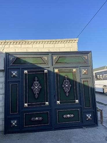 Ворота и комплектующие: Железо Дворовые ворота, Распашные, цвет - Зеленый — 2