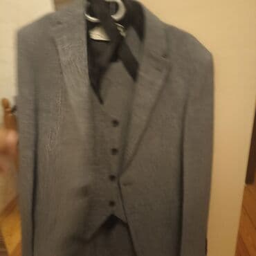 Klassik kişi kostyum dəsti.13 yaş - Rəng: boz-melanj - Dəst: pencək +