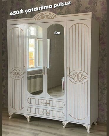 Dolablar: *4 Qapili Dolab şeher içi çatdırilma pulsuz qiymət 450azn* ✨ Ölçüs — 1