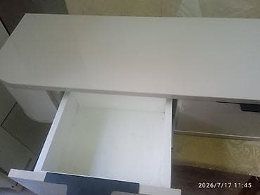 Açıq boz, müasir dizaynlı divar tipli TV tumbası/komod — 4
