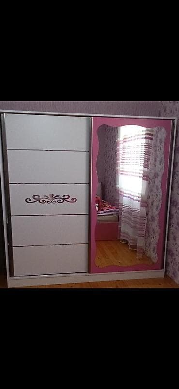 güzgü satışı: 2 qapılı, Güzgülü, Rəngli, Digər material, Kupe, Düz dolab — 1