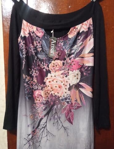 xari bulbul yaxa sancagi: Xanım üçün arxası qara rəngli, önü çəhrayı gül naxışları muncuqlarla — 6