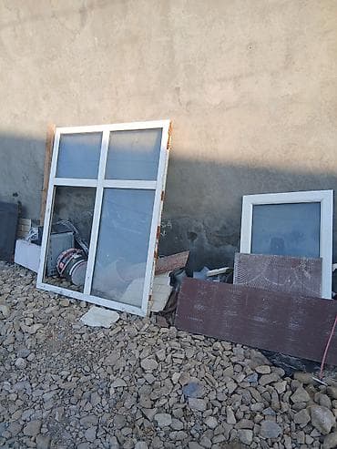 ağ qapilar: PVC qapı və pəncərə dəsti - Material: ağ rəngli PVC/profil - — 2