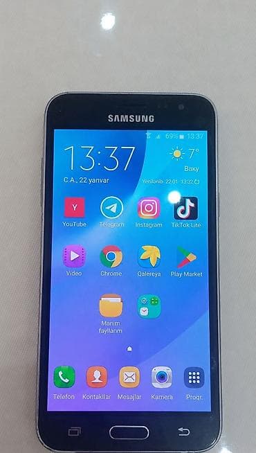samsunq je1: Samsung Galaxy J3 2016, 8 GB, rəng - Qara — 1