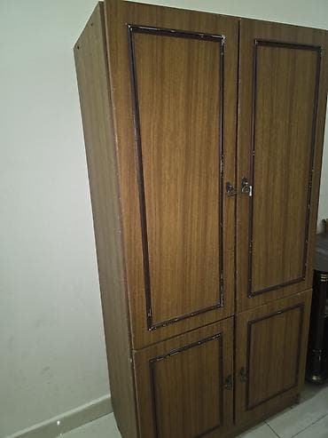 4 qapılı, Qəhvəyi, Taxta, Açılan, Düz dolab