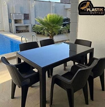 Yeni, Dördbucaq masa, 6 stul, Açılan, Stullar ilə, Plastik, Türkiyə lalafo.az -da Yeni, Dördbucaq masa, 6 stul, Açılan, Stullar ilə, Plastik, Türkiyə