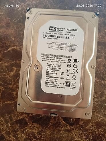 daxili ssd: Sata 2 320GB HDD 💾 Western Digital Satılır. Qiyməti 25 manat Az — 1