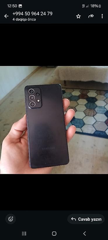 Samsung Galaxy A52, 128 GB, rəng - Qara, Barmaq izi
