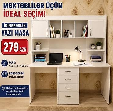 ag masa: İkinəfərlik yazı masası – məktəblilər üçün ideal seçim — 1