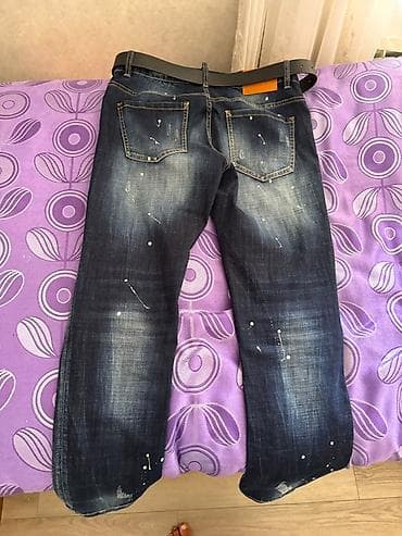 cins salvarlar: Dsquared2 kişilər üçün cins şalvar - Rəng: tünd mavi (indigo) yuyulma — 2