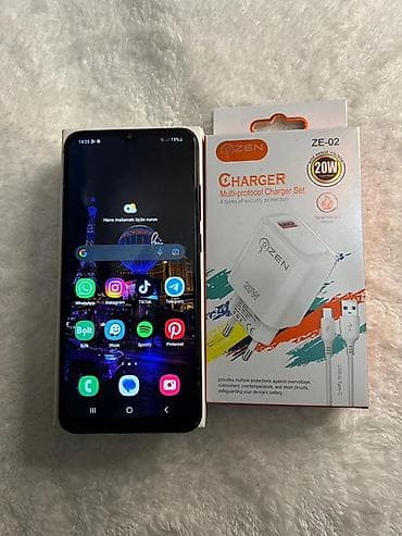 a 51 telefon: Samsung Galaxy A04e, 64 GB, rəng - Qara, Barmaq izi, Face ID — 1