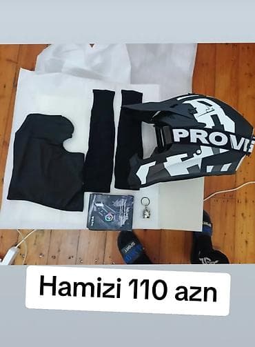 Motosikletçi dəsti – 110 AZN Dəst tərkibi: - Tam üzlü kaskalar — 5