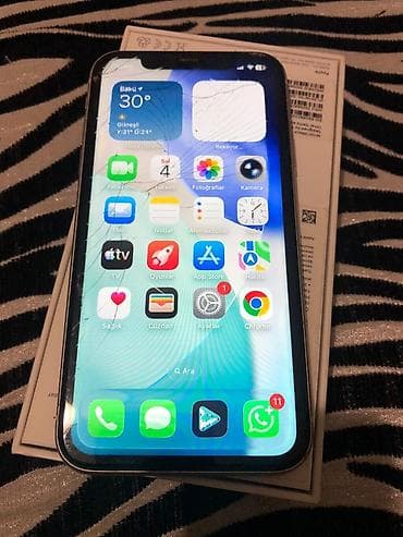apple m1: IPhone 11, 64 GB, Ağ, Qırıq — 2
