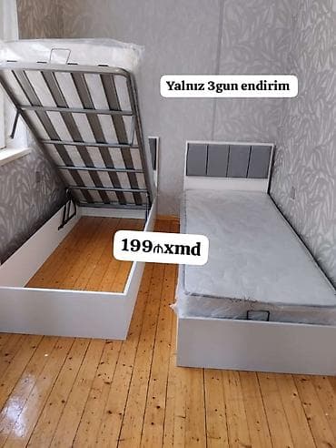 Yataq dəsti – qaldırılan mexanizmlə sandıqlı tək nəfərlik çarpayı lalafo.az -da Yataq dəsti – qaldırılan mexanizmlə sandıqlı tək nəfərlik çarpayı