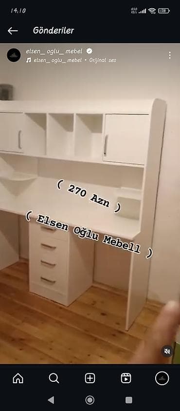 Sifarişlə ev mebeli: Düz masa, Stulsuz, Polkalı, Siyirməli, Rusiya, Mat laminat — 3