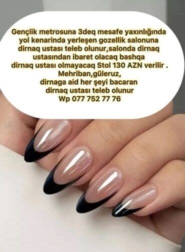 malyar işi axtarıram: Dırnaq ustası tələb olunur, Yerin icarəsi — 1