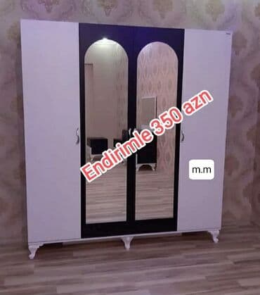 Yeni, Açılan, 4 qapılı Düz dolab, Qarderob, paltar dolabı, Azərbaycan
